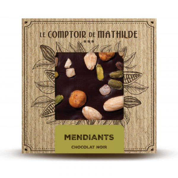 Chocolat noir mendiants 80G