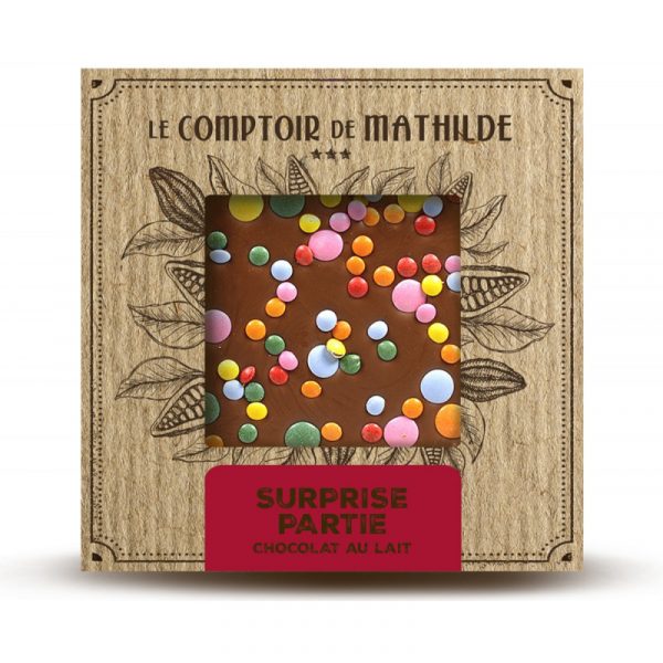 Tablette Surprise partie - Chocolat lait 80G