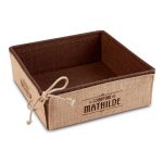 CORBEILLE JUTE POUR COFFRET GARNI