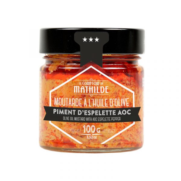 Moutarde à l'huile d'olive Piment d'Espelette AOC 100G