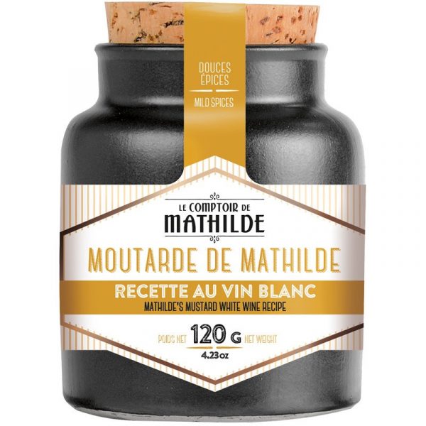 Moutarde de Mathilde Pot en Grès - Recette au vin blanc 120G