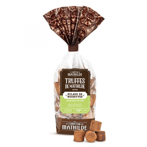 Truffes Chocolat au Lait aux éclats de noisettes 150G