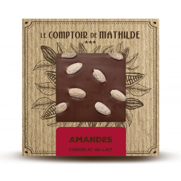 Tablette Amandes - Chocolat lait 80G